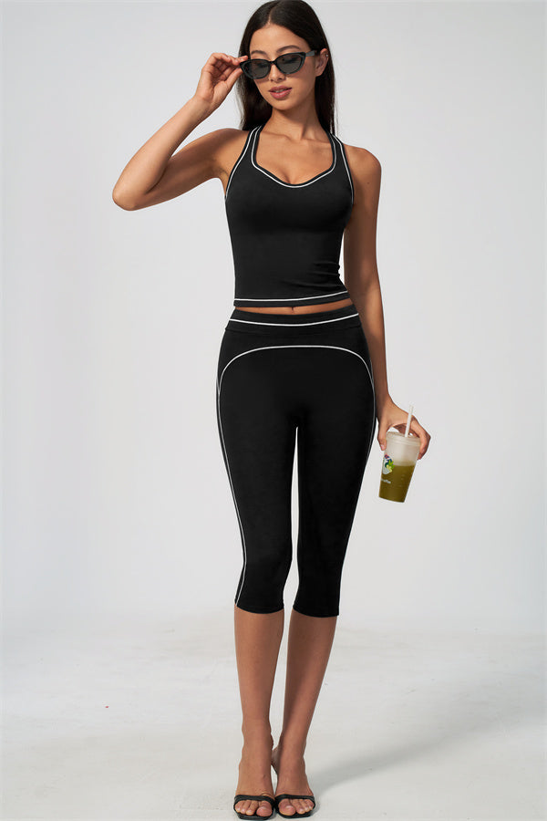 The Amara Tank Top Capri Leggings 2-Piece Set