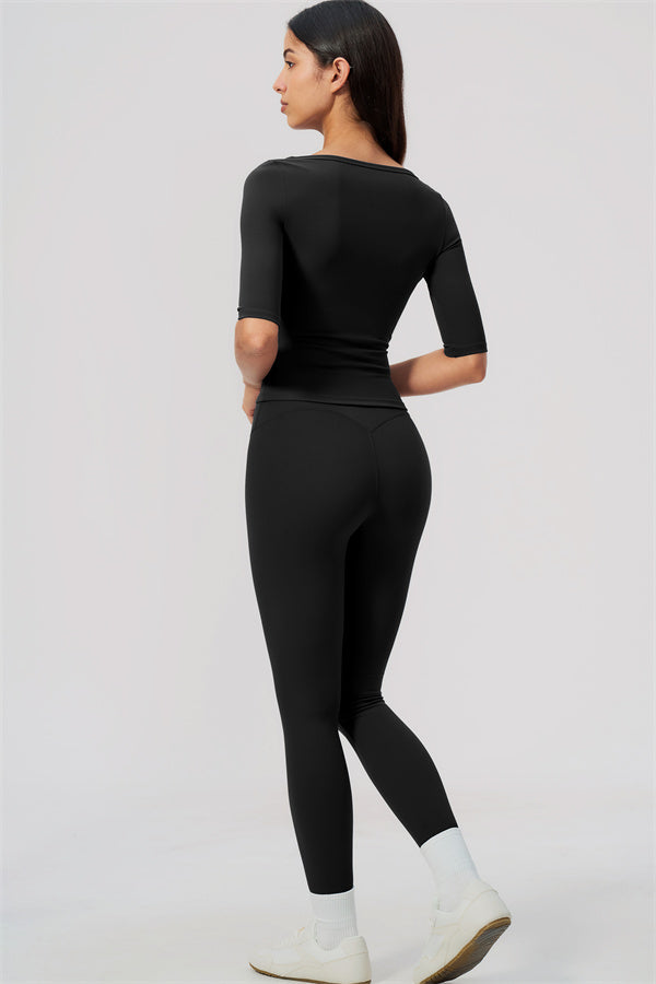 The Flow Motion Half-Sleeve T-Shirt Leggings 2-Piece Set