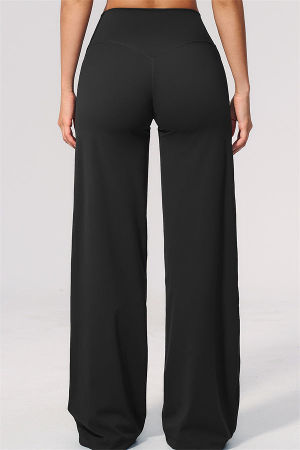 The Twirl Wide Strap Halter Crop Top Straight Leg Pants 2-Piece Set