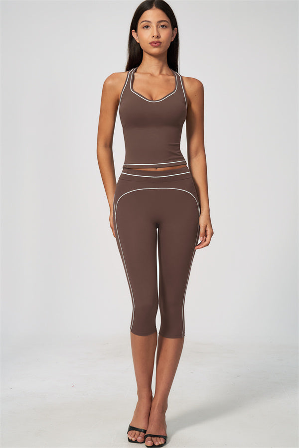 The Amara Tank Top Capri Leggings 2-Piece Set