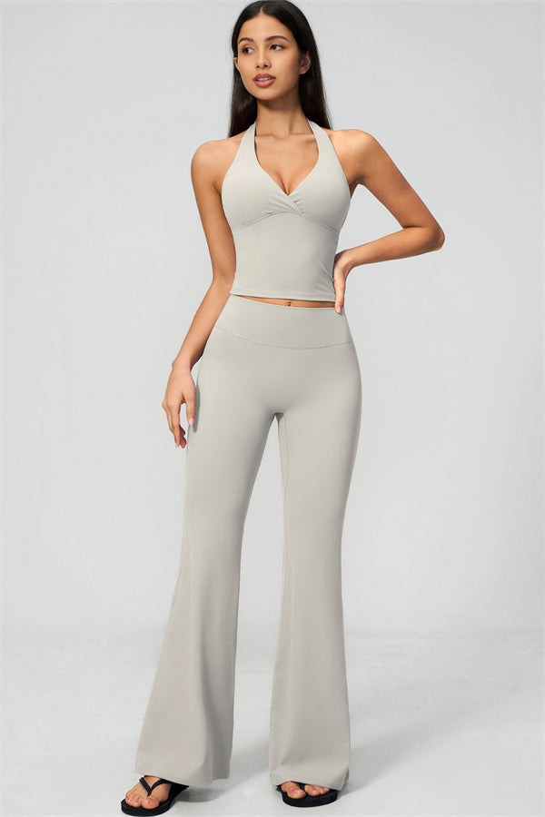 The Lox Crop top Flared Leggings 2-Piece Set