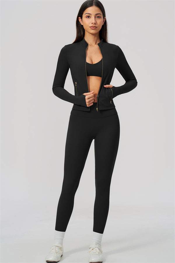 The Twirl Daring Jacket Sports Bra Leggings 3-Piece Set
