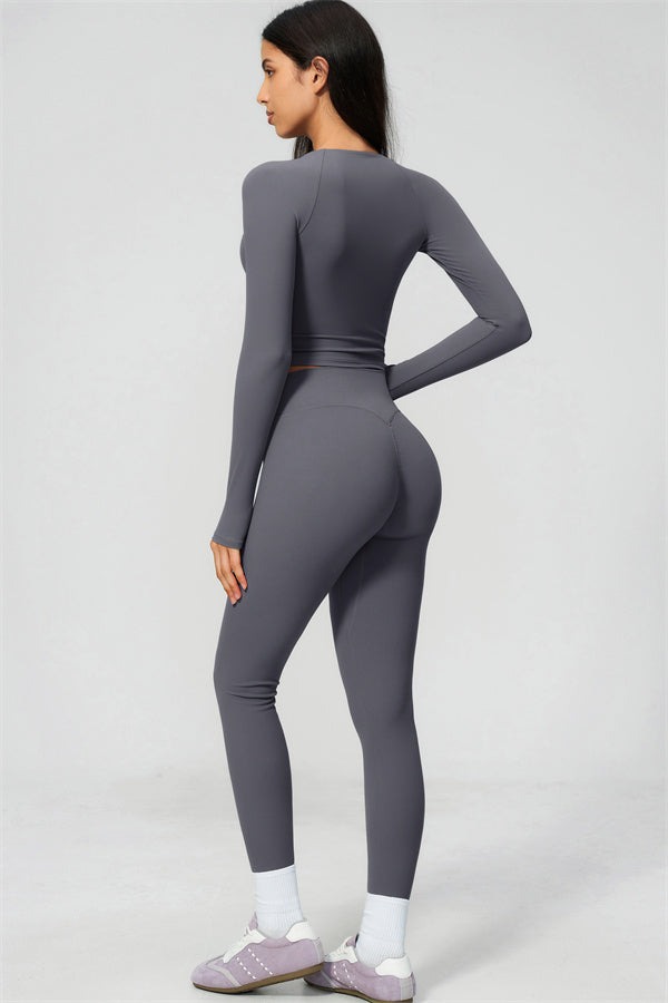 The Lox Long Sleeve Crop top Leggings 2-Piece Set