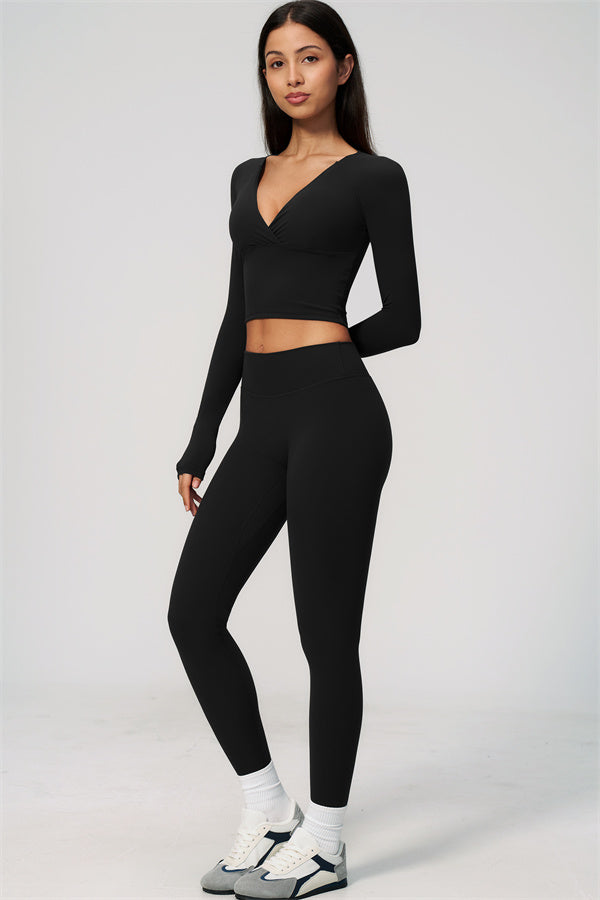The Lox Long Sleeve Crop top Leggings 2-Piece Set