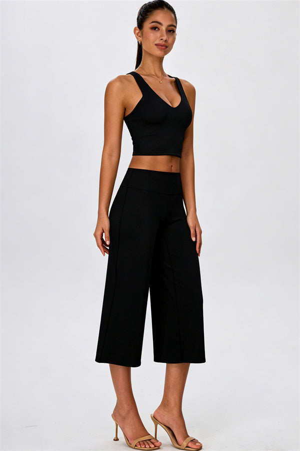 The Energize Crop Top Wide Leg Crop 2-Piece Set