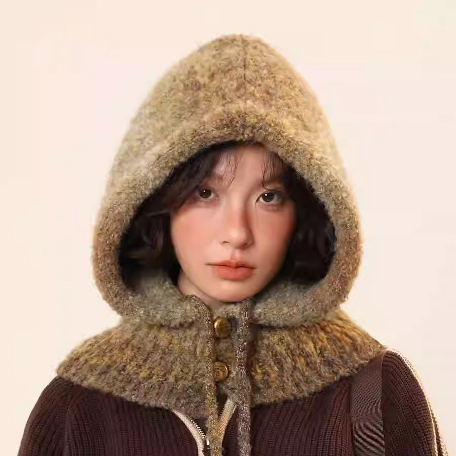 Women’s Tie-Dye Balaclava Hat – Warm Ear-Protecting Hat & Scarf in One