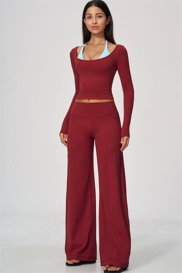 The Cascade Long Sleeve T-shirt Straight Leg Pants 2-Piece Set