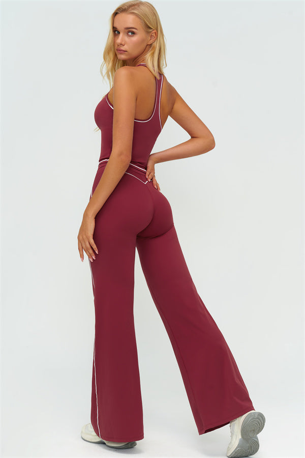 The Amara Crop Top Flared Leggings 2-Piece Set