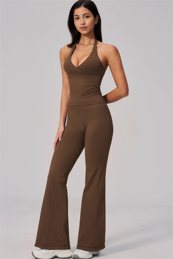 The Align V-Halter Top Flared Leggings 2-Piece Set