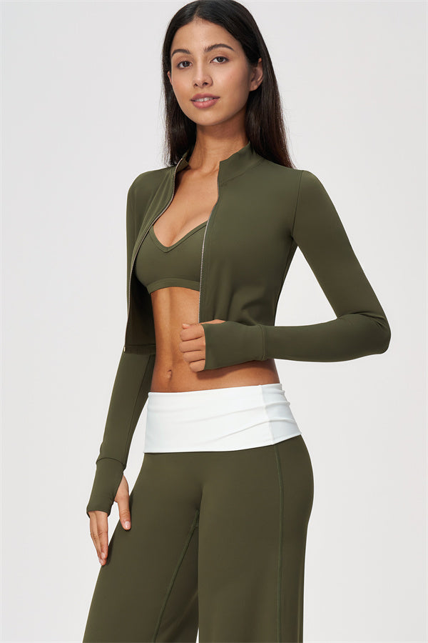 The Joyous Jacket Sports Bra Straight Leg Pants 3-Piece Set