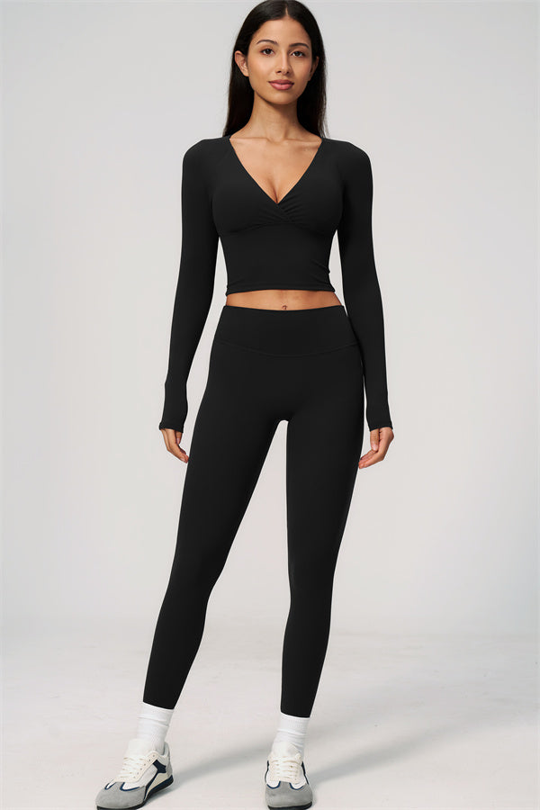 The Lox Long Sleeve Crop top Leggings 2-Piece Set