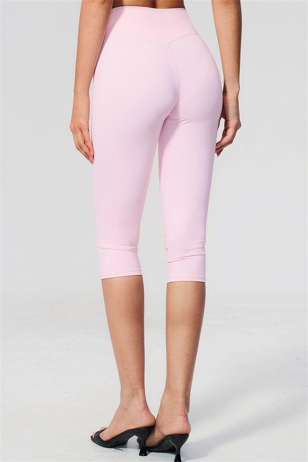 The Twirl Wide Strap Halter Crop Top Capri Leggings 2-Piece Set
