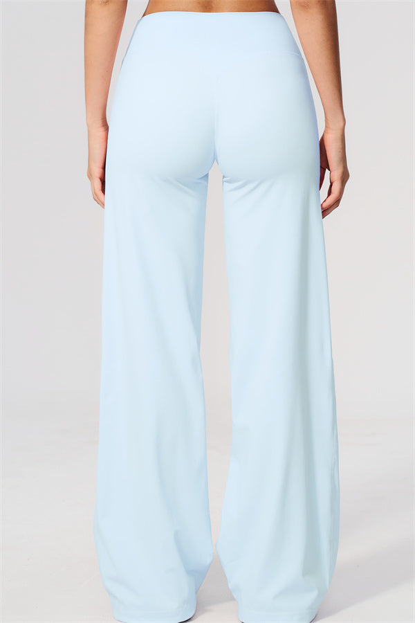 The Twirl Wide Strap Halter Crop Top Straight Leg Pants 2-Piece Set
