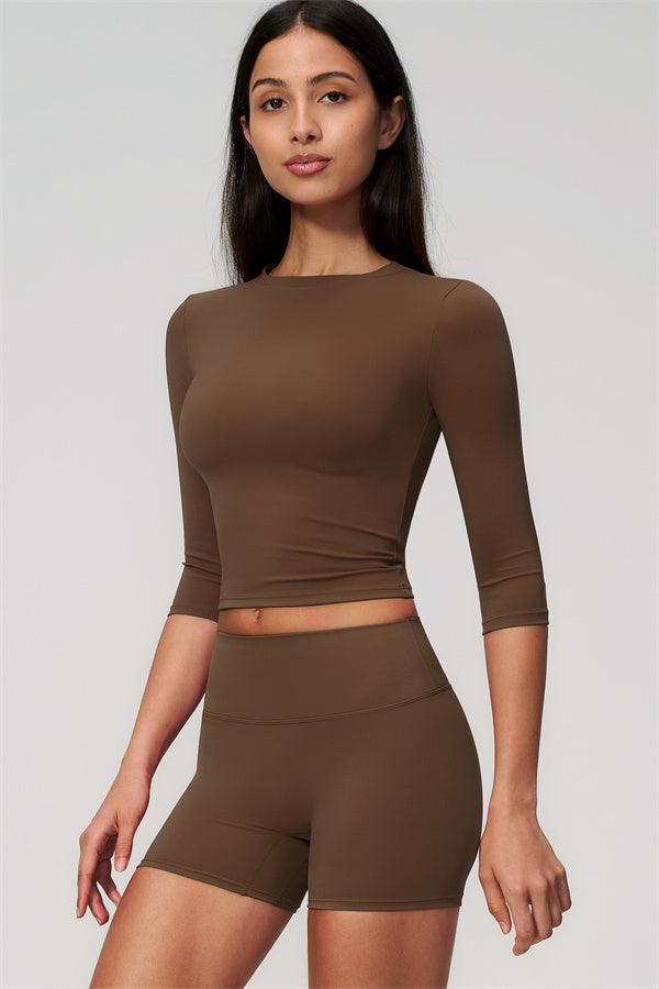 The Natalia Half-Sleeve Top Shorts 2-Piece Set