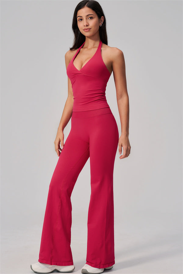 The Align V-Halter Top Flared Leggings 2-Piece Set