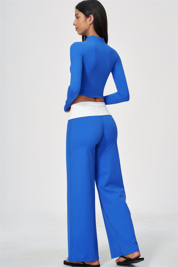 The Joyous Jacket Sports Bra Straight Leg Pants 3-Piece Set