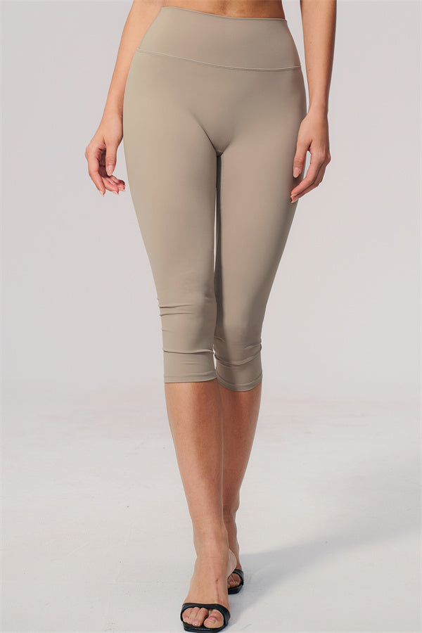 The Twirl Wide Strap Halter Crop Top Capri Leggings 2-Piece Set