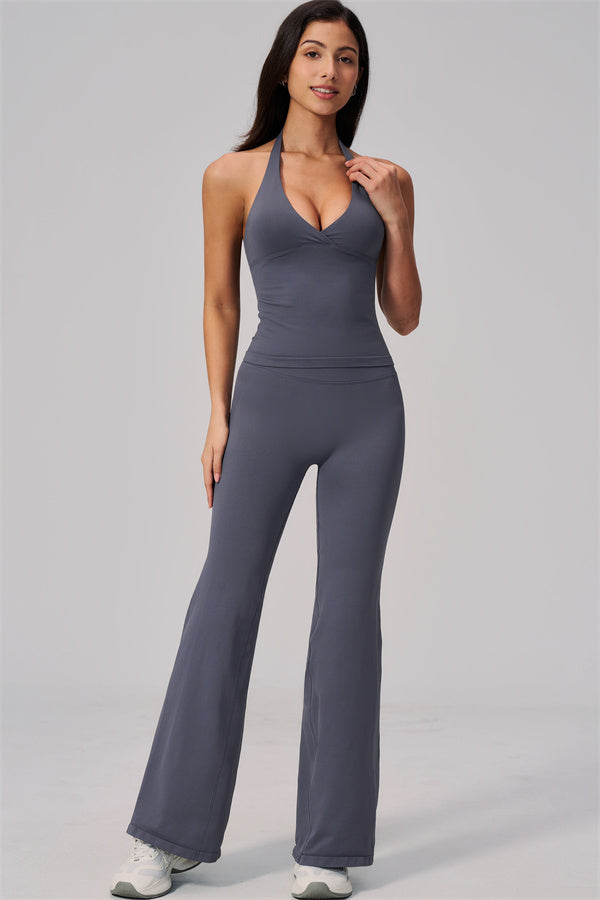 The Align V-Halter Top Flared Leggings 2-Piece Set