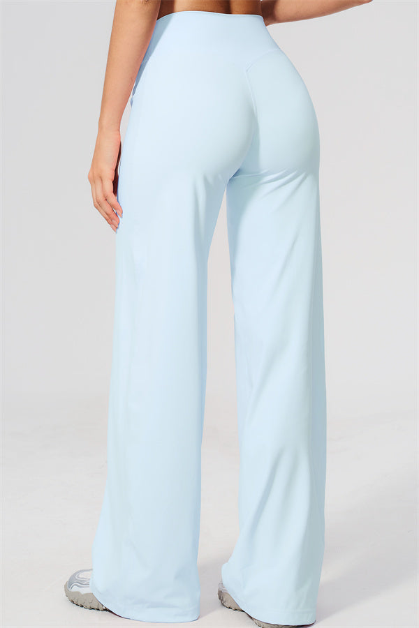 The Twirl Wide Strap Halter Crop Top Straight Leg Pants 2-Piece Set