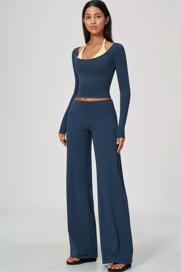 The Cascade Long Sleeve T-shirt Straight Leg Pants 2-Piece Set