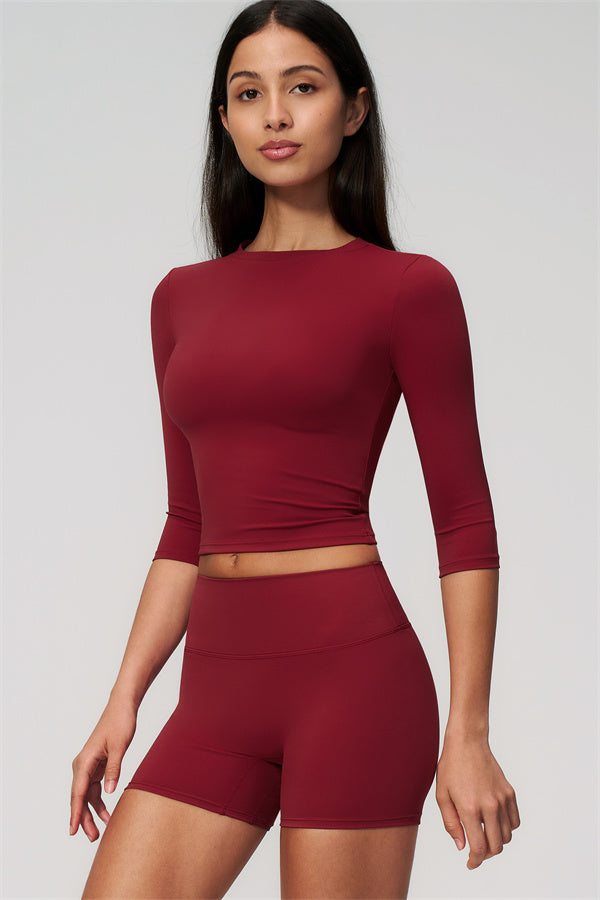 The Natalia Half-Sleeve Top Shorts 2-Piece Set