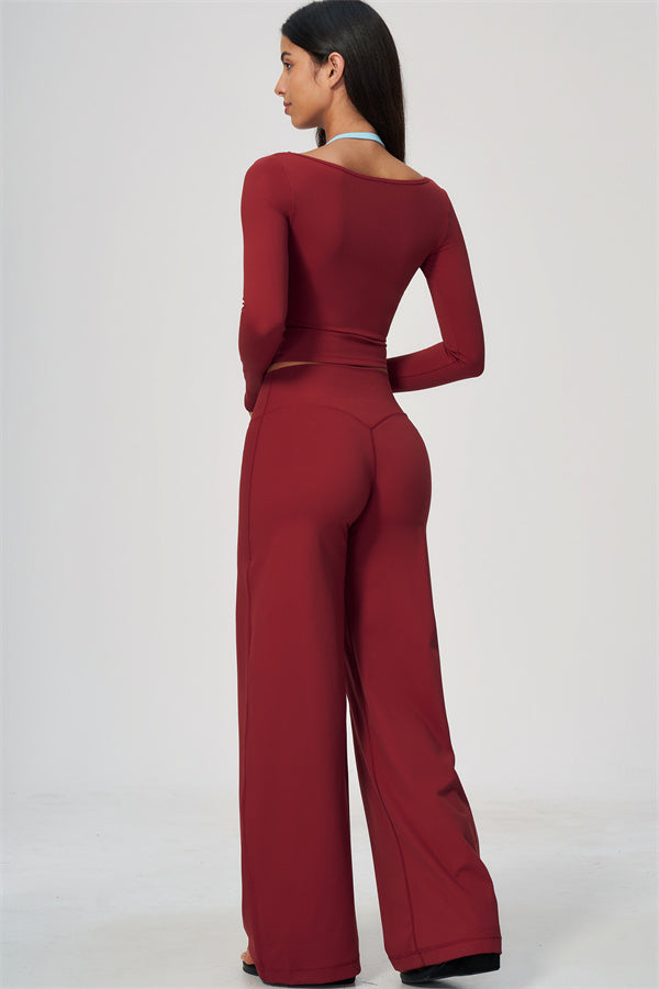 The Cascade Long Sleeve T-shirt Straight Leg Pants 2-Piece Set