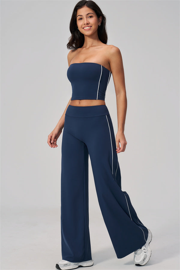 The Breathe Tube Top Straight Leg Pants 2-Piece Set