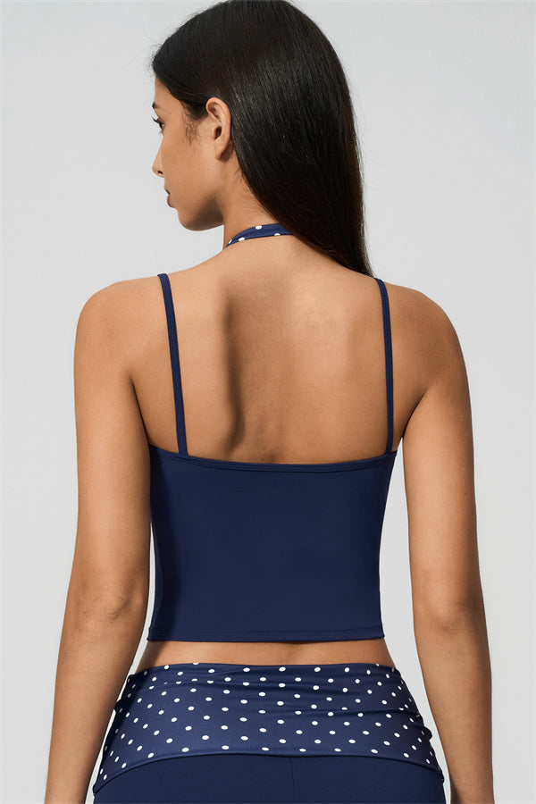 The Enliven Halter Tank Top Capri Leggings 2-Piece Set