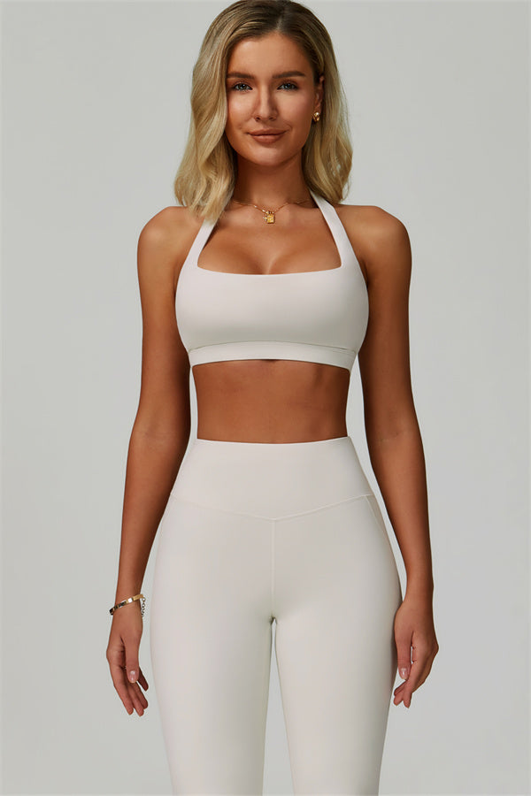 The Bold Halter Sports Bra Flared Leggings 2-Piece Set