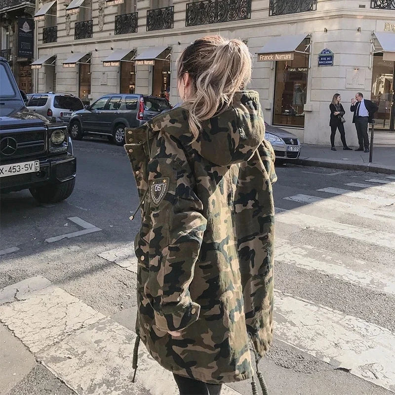 Winter Cold Resistant Camouflage Cotton Jacket for Camping