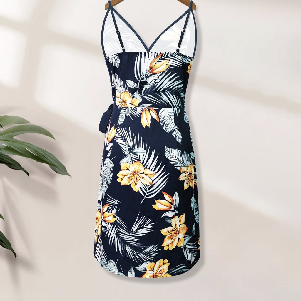 Ladies' Fashionable And Versatile Vacation Style Off Shoulder Lace Up Dress