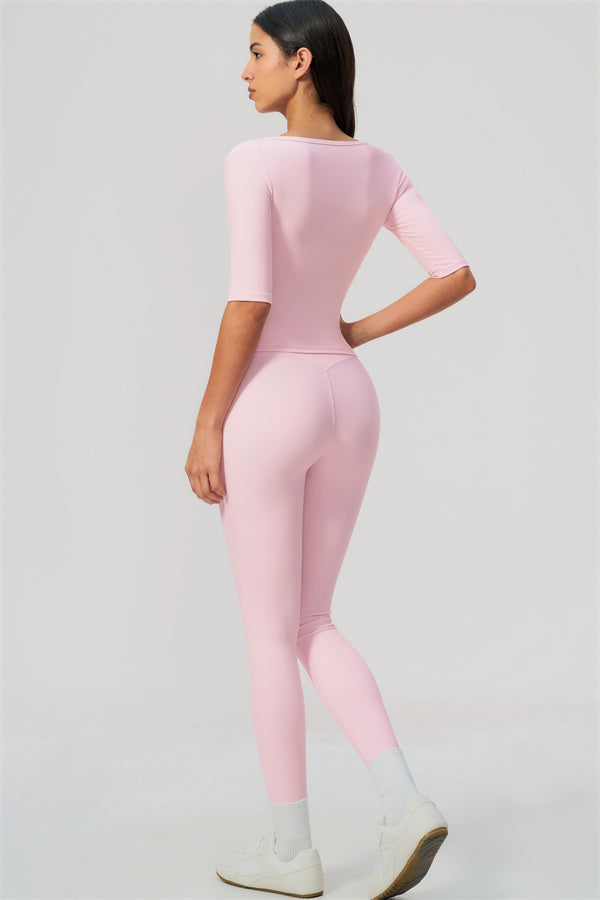 The Flow Motion Half-Sleeve T-Shirt Leggings 2-Piece Set