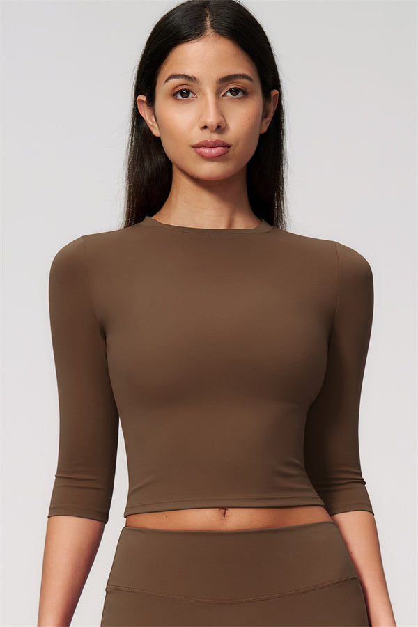 The Natalia Half-Sleeve Top Straight Leg Pants 2-Piece Set