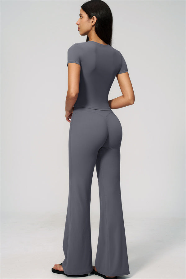 The Zura T-shirt Flared Leggings 2-Piece Set