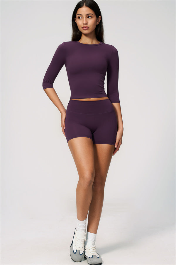 The Natalia Half-Sleeve Top Shorts 2-Piece Set