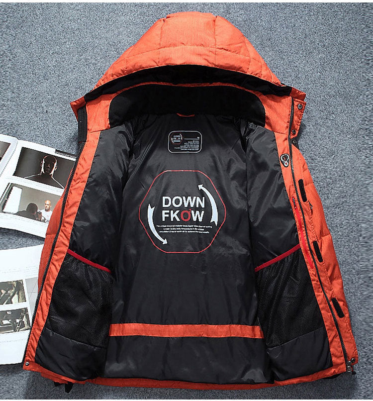 Men's Winter Slim Fit Down Jacket with Hood