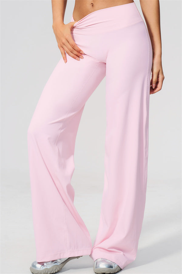 The Twirl Wide Strap Halter Crop Top Straight Leg Pants 2-Piece Set