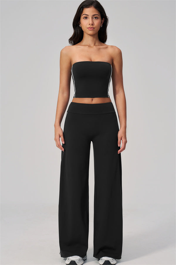 The Breathe Tube Top Straight Leg Pants 2-Piece Set