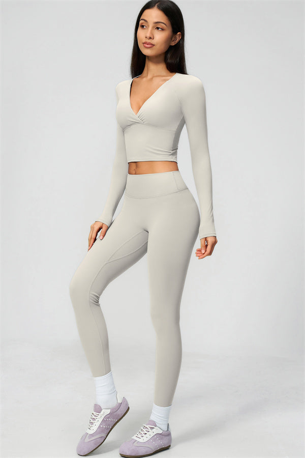 The Lox Long Sleeve Crop top Leggings 2-Piece Set