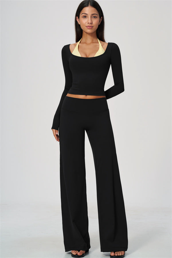 The Cascade Long Sleeve T-shirt Straight Leg Pants 2-Piece Set