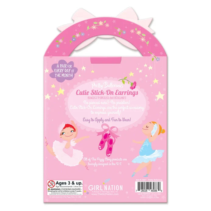 "Pretty Ballerinas" Stick-On Earrings
