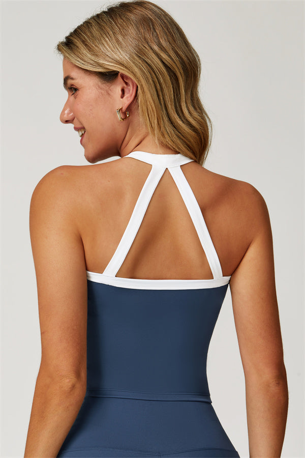 The Quest Cross Back Crop Top Shorts 2-Piece Set