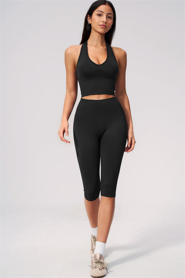 The New Allure Halter Top Capri Leggings 2-Piece Set