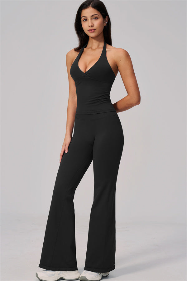 The Align V-Halter Top Flared Leggings 2-Piece Set