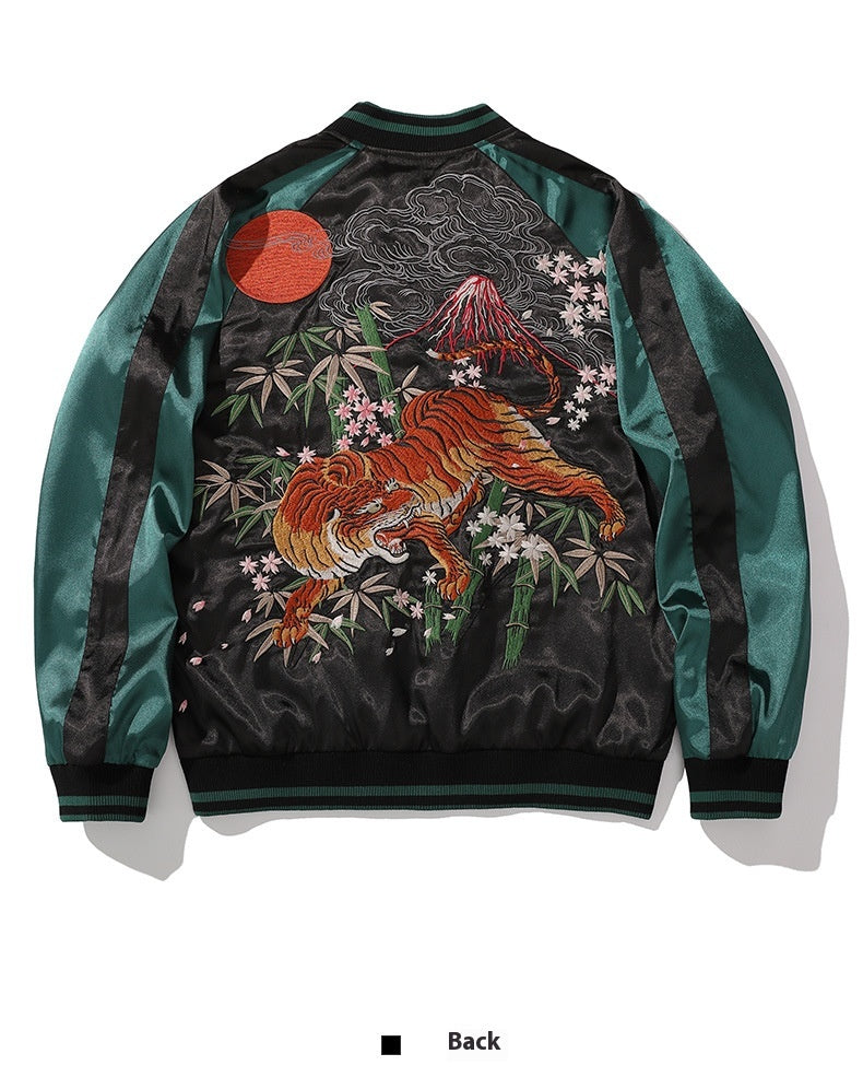 Tiger Mountain Embroidery Special National Style Chinese Fashion Fall Jacket Coat