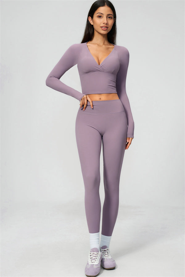 The Lox Long Sleeve Crop top Leggings 2-Piece Set