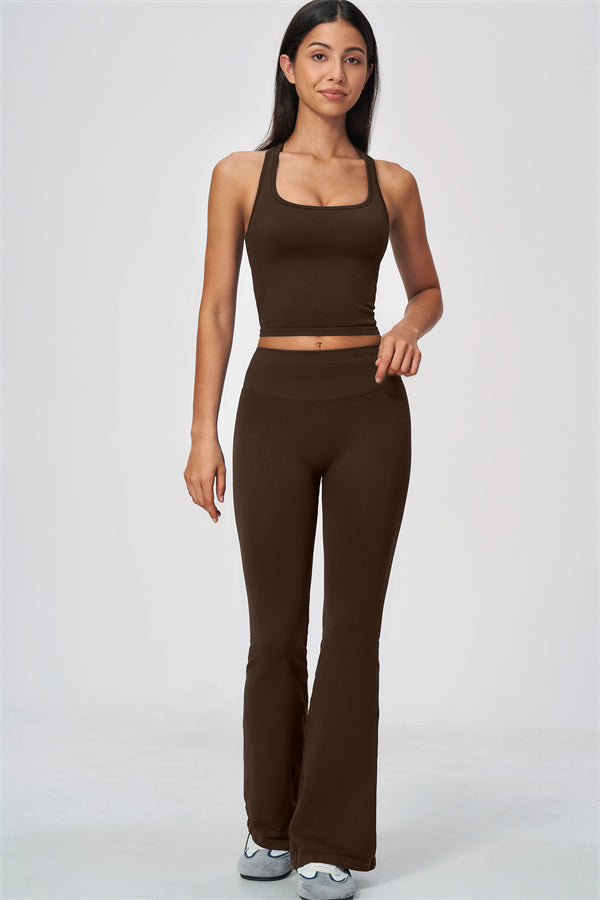 The Wanderlust Tank Top Flared Leggings 2-Piece Set