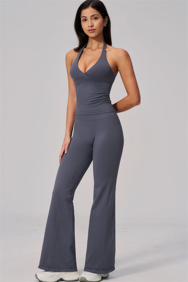 The Align V-Halter Top Flared Leggings 2-Piece Set