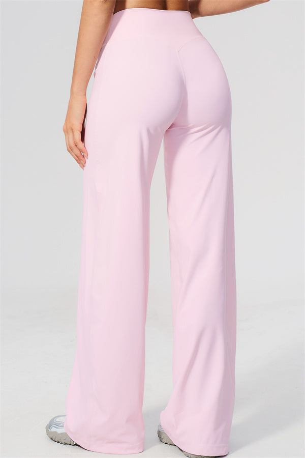 The Twirl Wide Strap Halter Crop Top Straight Leg Pants 2-Piece Set