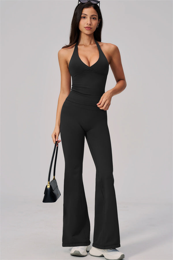 The Align V-Halter Top Flared Leggings 2-Piece Set